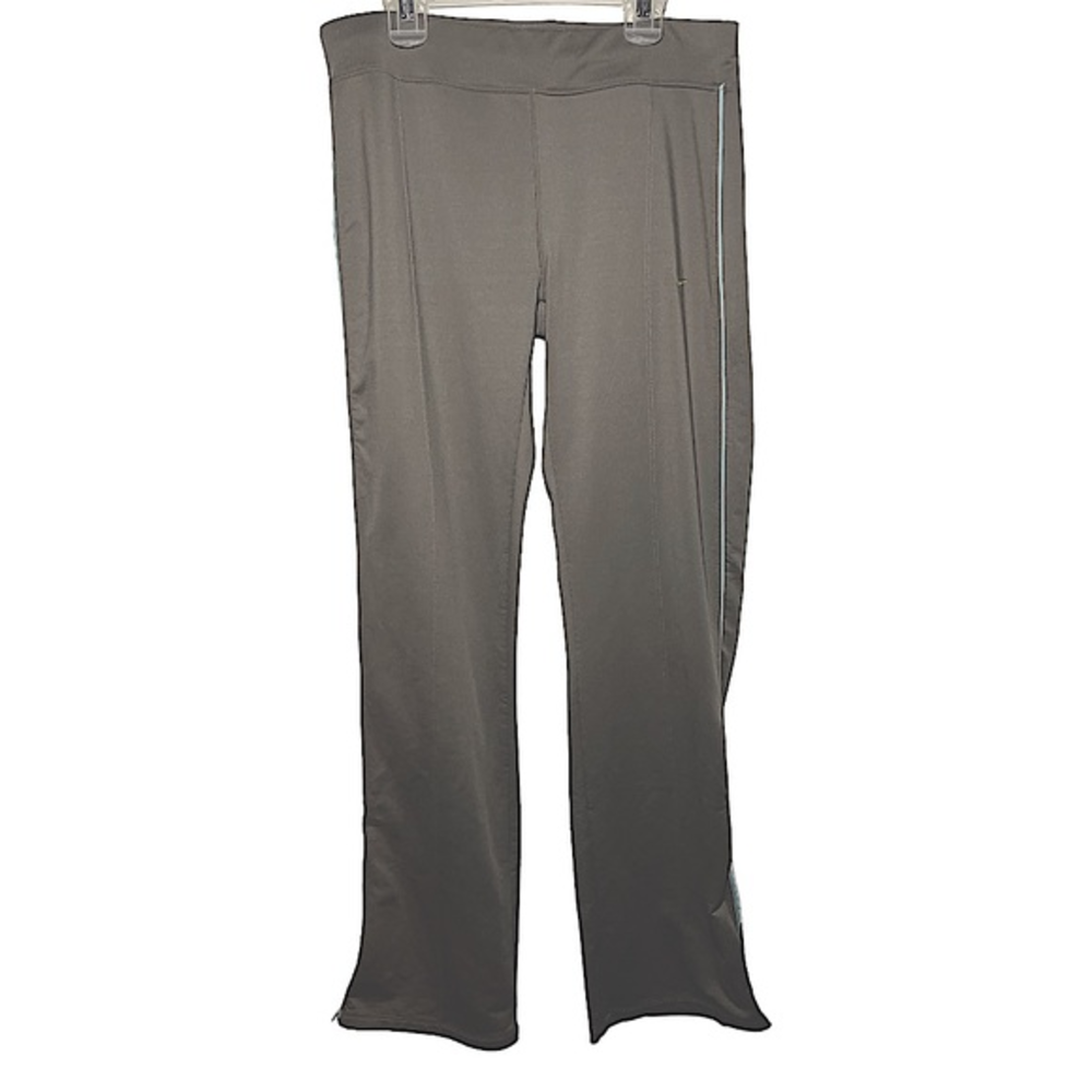 Nike Fit‎ Dry Grey Athletic Pants with Blue Side Stripe and Yellow Swoosh M